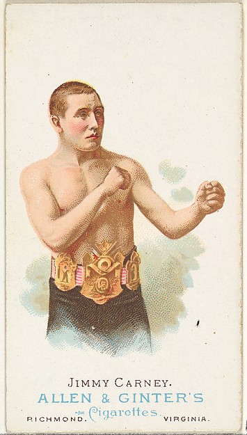 Allen & Ginter, Jimmy Carney, Pugilist, from World's Champions, Series 1 (N28) for Allen & Ginter Cigarettes