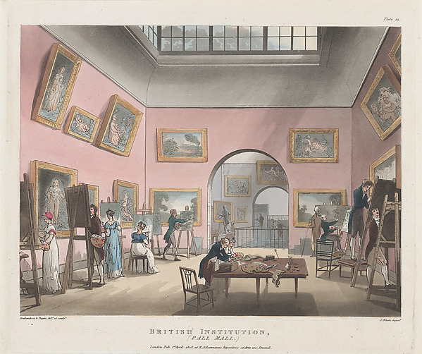 Thomas Rowlandson, The British Institution, Pall Mall