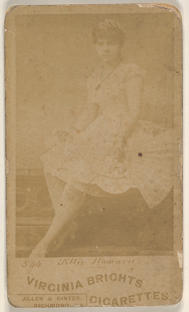Allen & Ginter, Card 544, Lillie Howard, from the Actors and Actresses series (N45, Type 6) for Virginia Brights Cigarettes