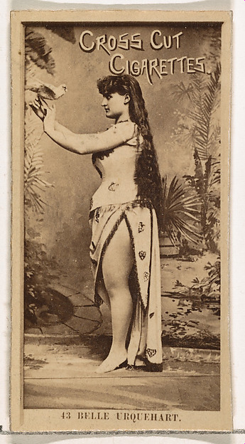 W. Duke, Sons & Co., Card Number 43, Belle Urquehart, from the Actors and Actresses series (N145-2) issued by Duke Sons & Co. to promote Cross Cut Cigarettes