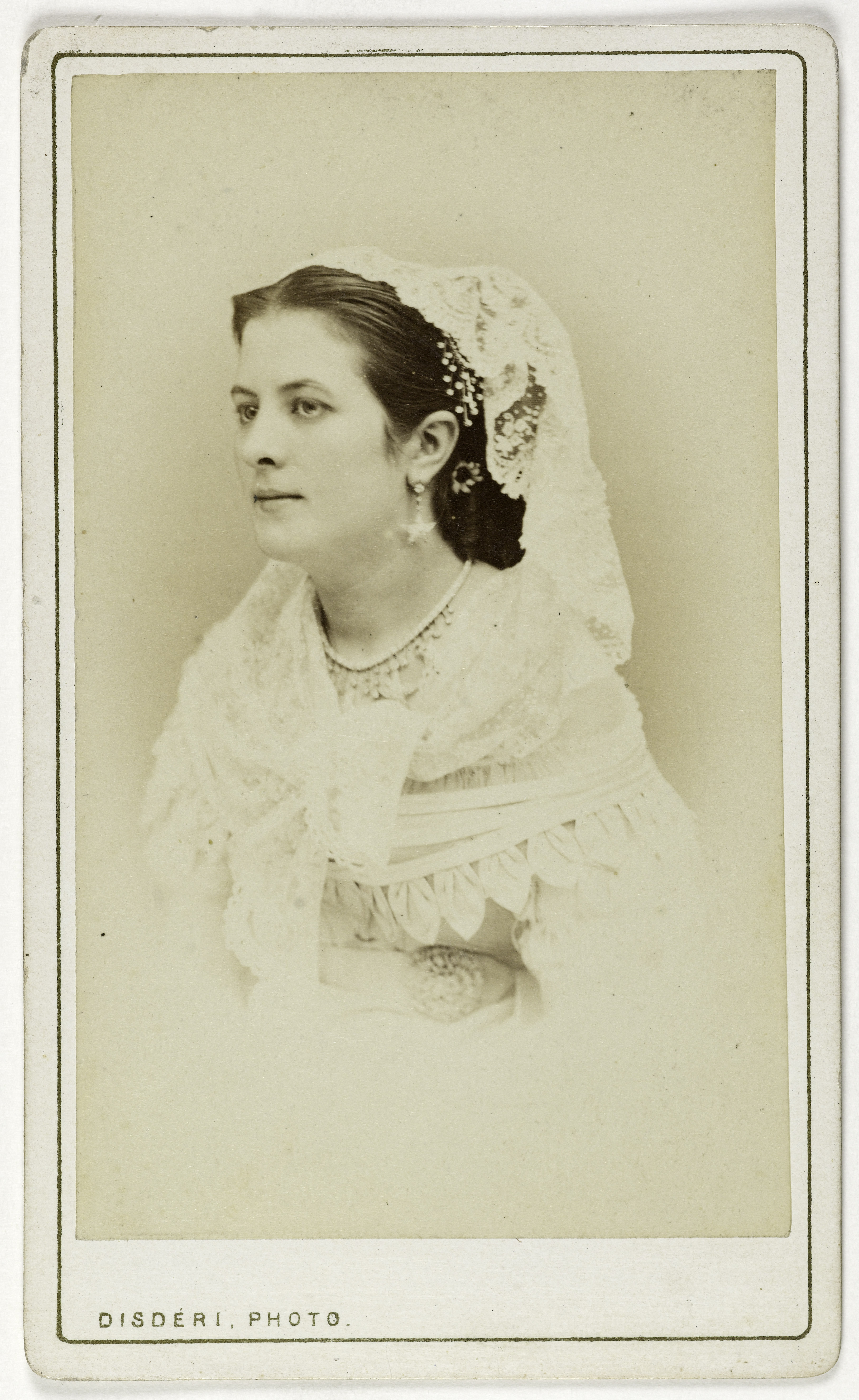 André-Adolphe-Eugène Disdéri, Portrait de Leconte Marie, (Anne-Marie Lacombe, dite), (1874-1947), (actrice)