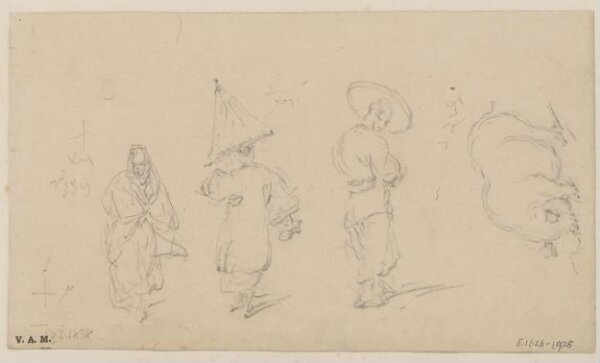 George Chinnery, Three figures and a pig