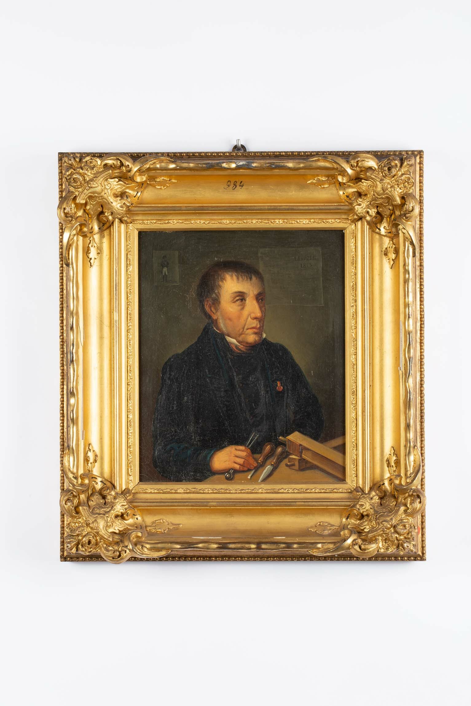 Johann Baptist Laule, Ölgemälde "Christian Muckle", Maler wohl J. B. Laule, Furtwangen, um 1860