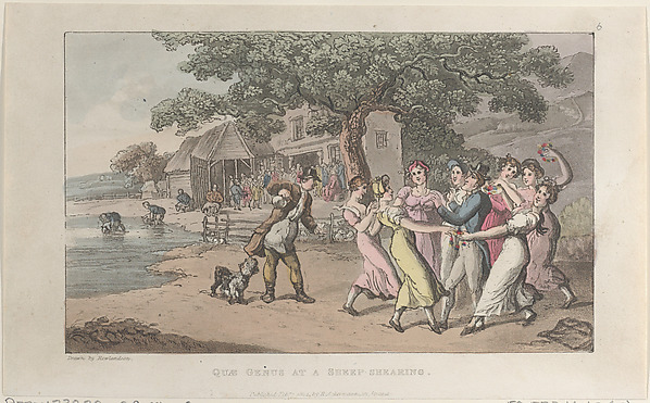 Thomas Rowlandson, Quae Genus at a Sheep-shearing
