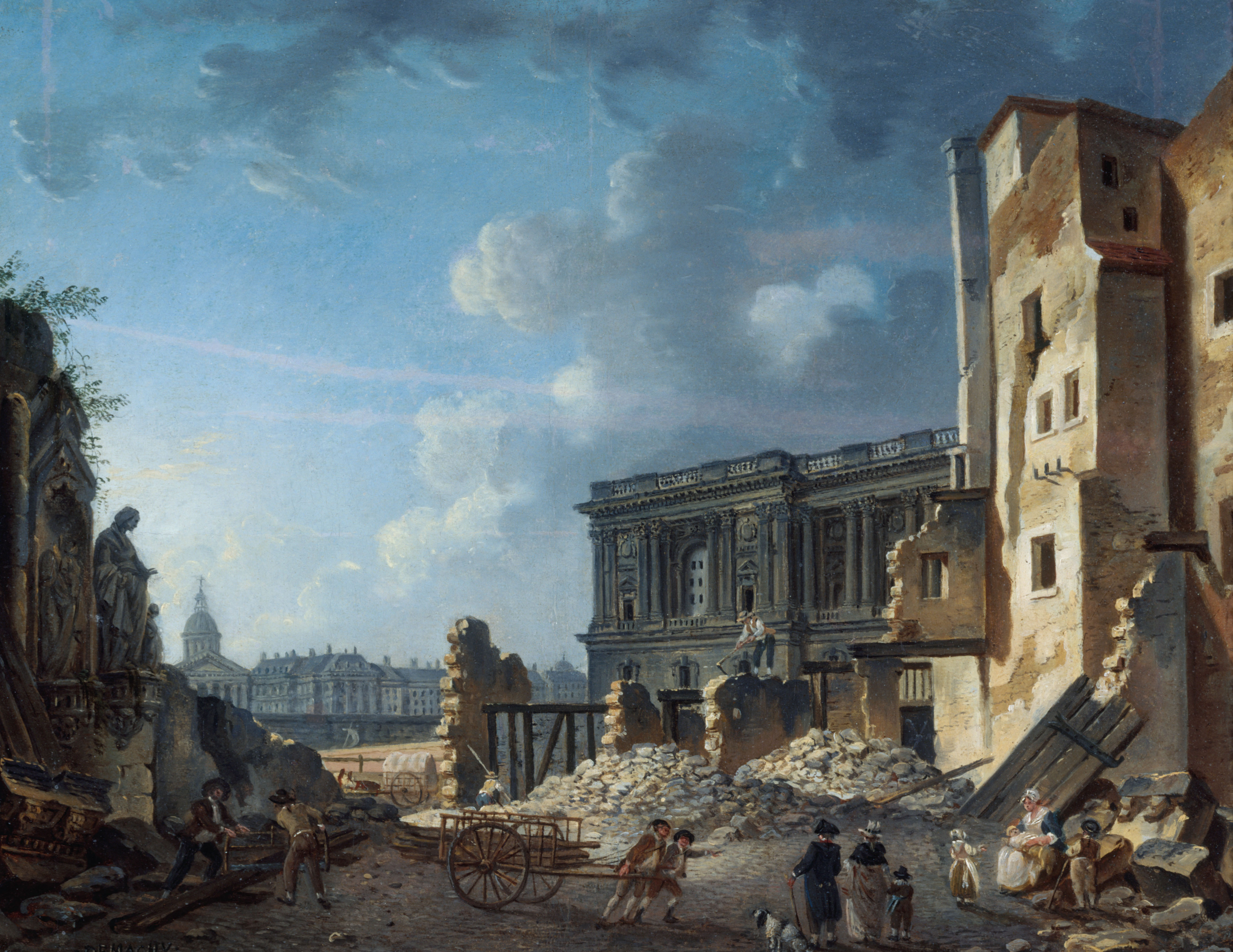 Pierre-Antoine Demachy, Dégagement de la colonnade du Louvre