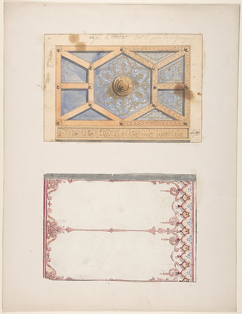 Jules-Edmond-Charles Lachaise, Designs for Ceiling and Wall Decoration for Monsieur Lecomte de la Grange