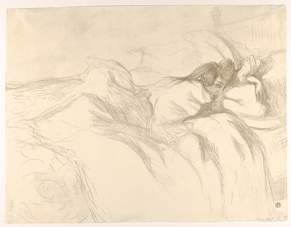Henri de Toulouse-Lautrec, Waking Up, from "Elles"