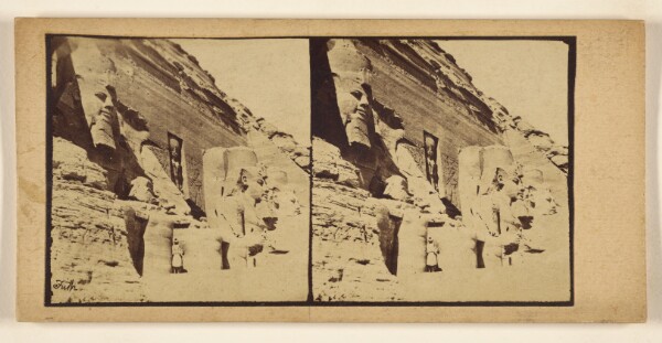 Francis Frith, [The great rock temple at Abou Simble.]