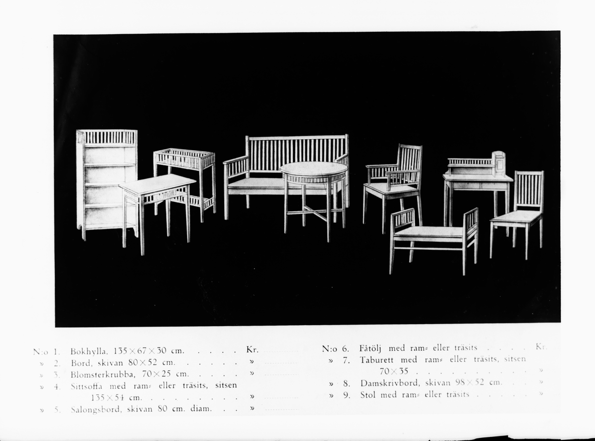 Skötsner-Edhlund, Reprofotografi - möbelkatalog, Uppland