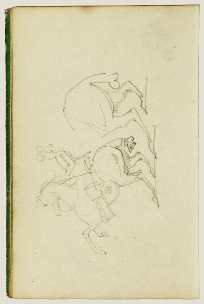 Théodore Géricault, Man on a rearing horse, study of hind legs of horse