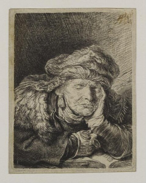 Rembrandt van Rijn, Old woman sleeping
