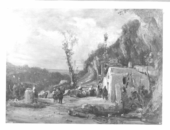 Carl Blechen, landscape with figures