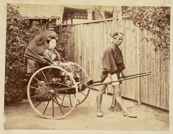 Unknown, [Japanese woman in a rickshaw]