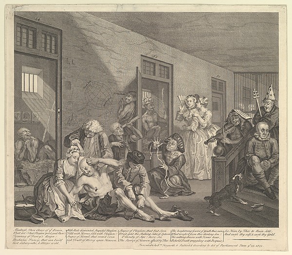 William Hogarth, A Rake's Progress, Plate 8