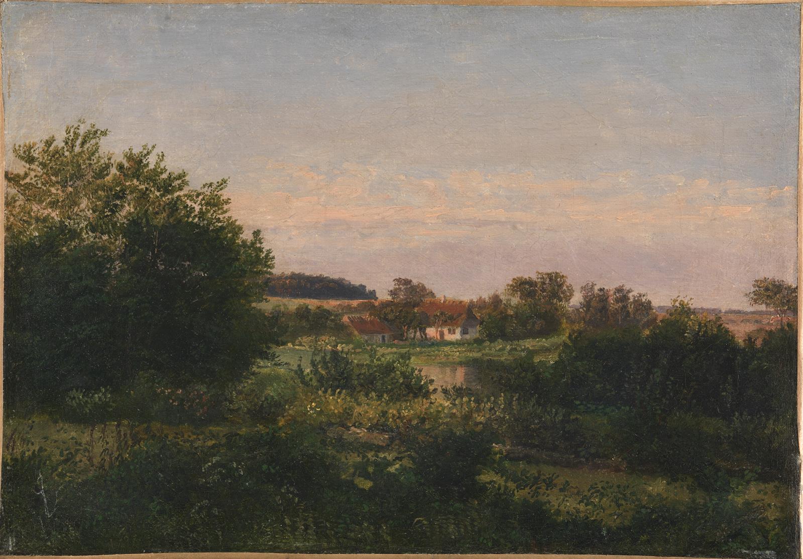 Dankvart Dreyer, Landskab med bondehus ved en dam