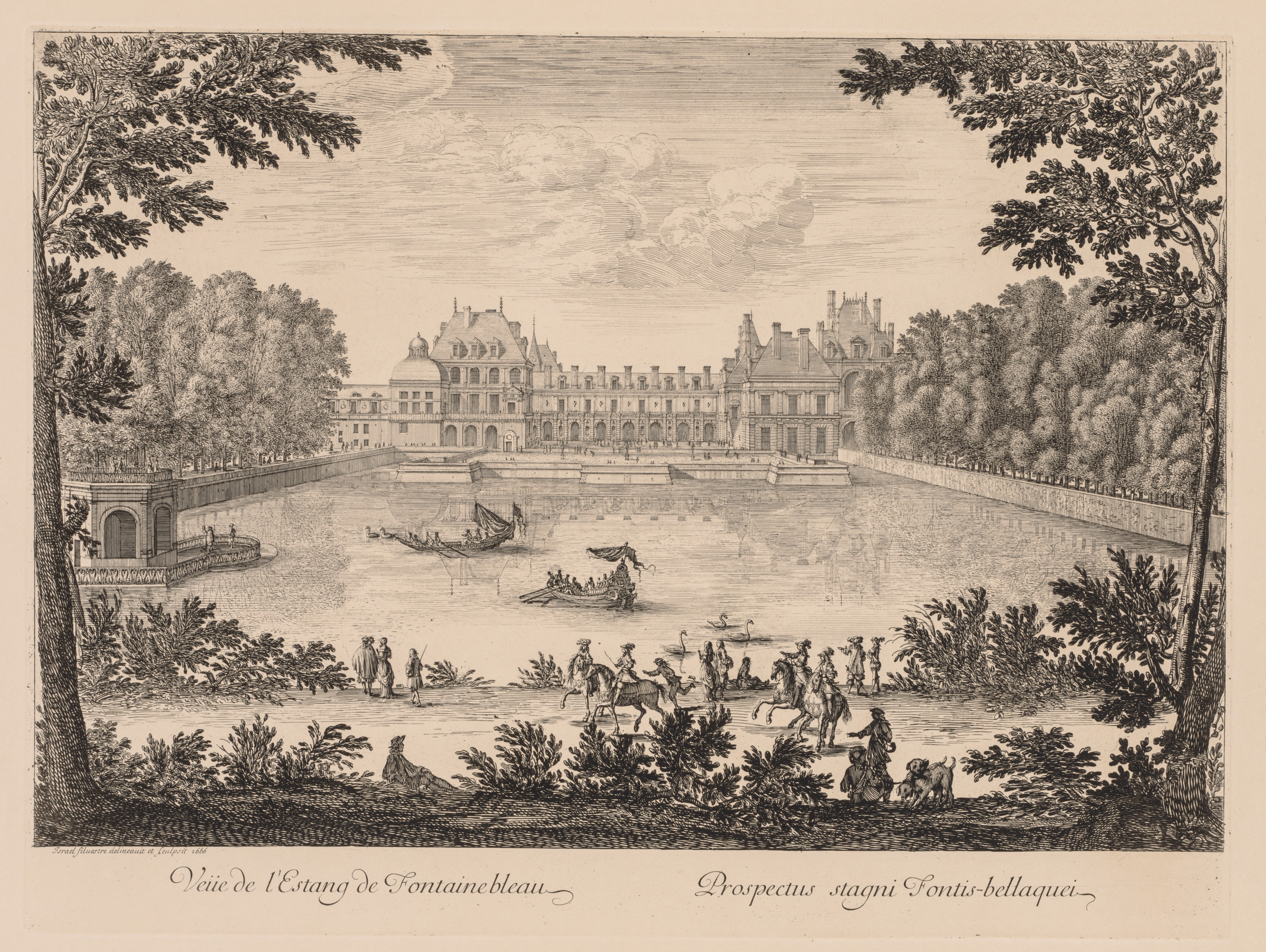 Israël Silvestre, Vue de l'Etang de Fontainebleau