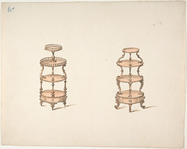 Anonymous, British, 19th century, Two Whatnots