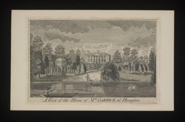unknown, A View of the House of Mr Garrick at Hampton