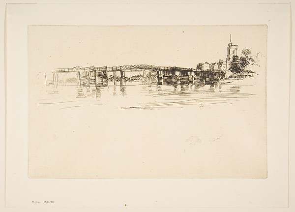 James McNeill Whistler, The Little Putney, No. 1 (Little Putney Bridge)