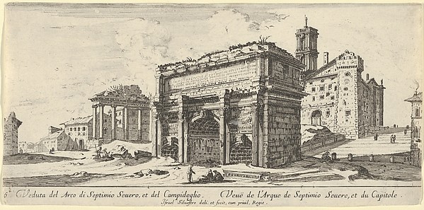Israel Silvestre, View of the Forum Romanum with the Arch of Septimius Severus from the East