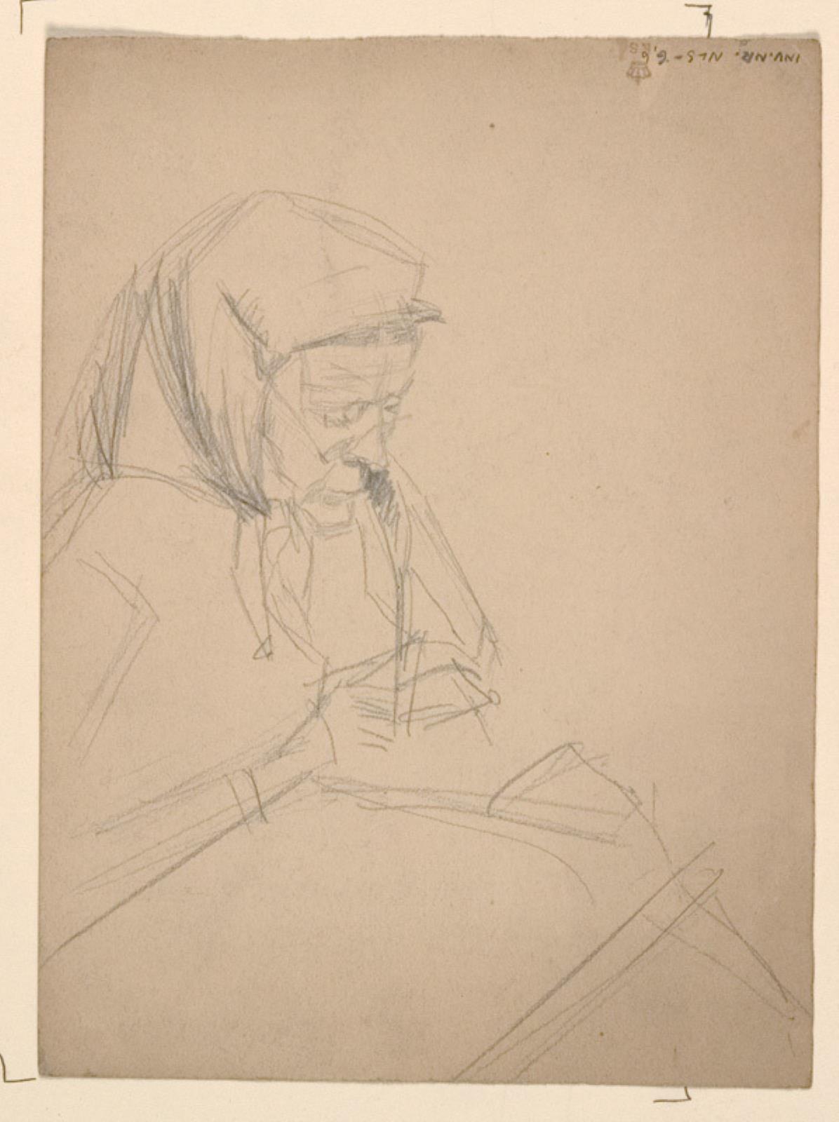 Niels Larsen Stevns, Skitse af en gammel dame