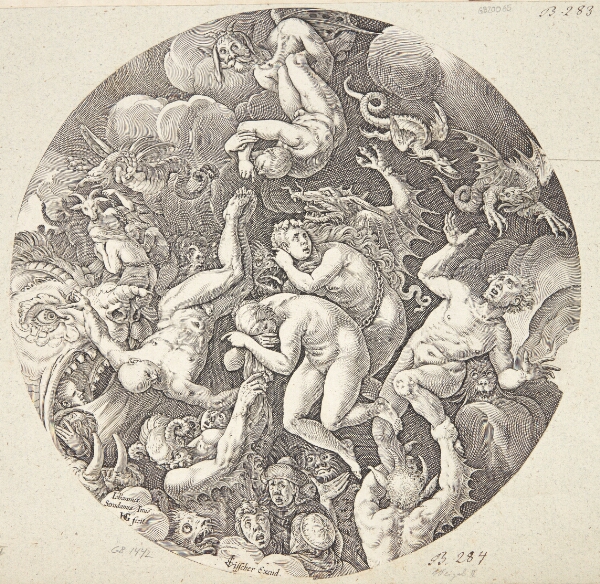 Hendrick Goltzius, De fordømtes fald