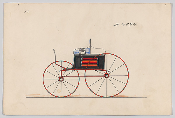 Brewster & Co., Design for Dos-a-dos Phaeton, no. 4094