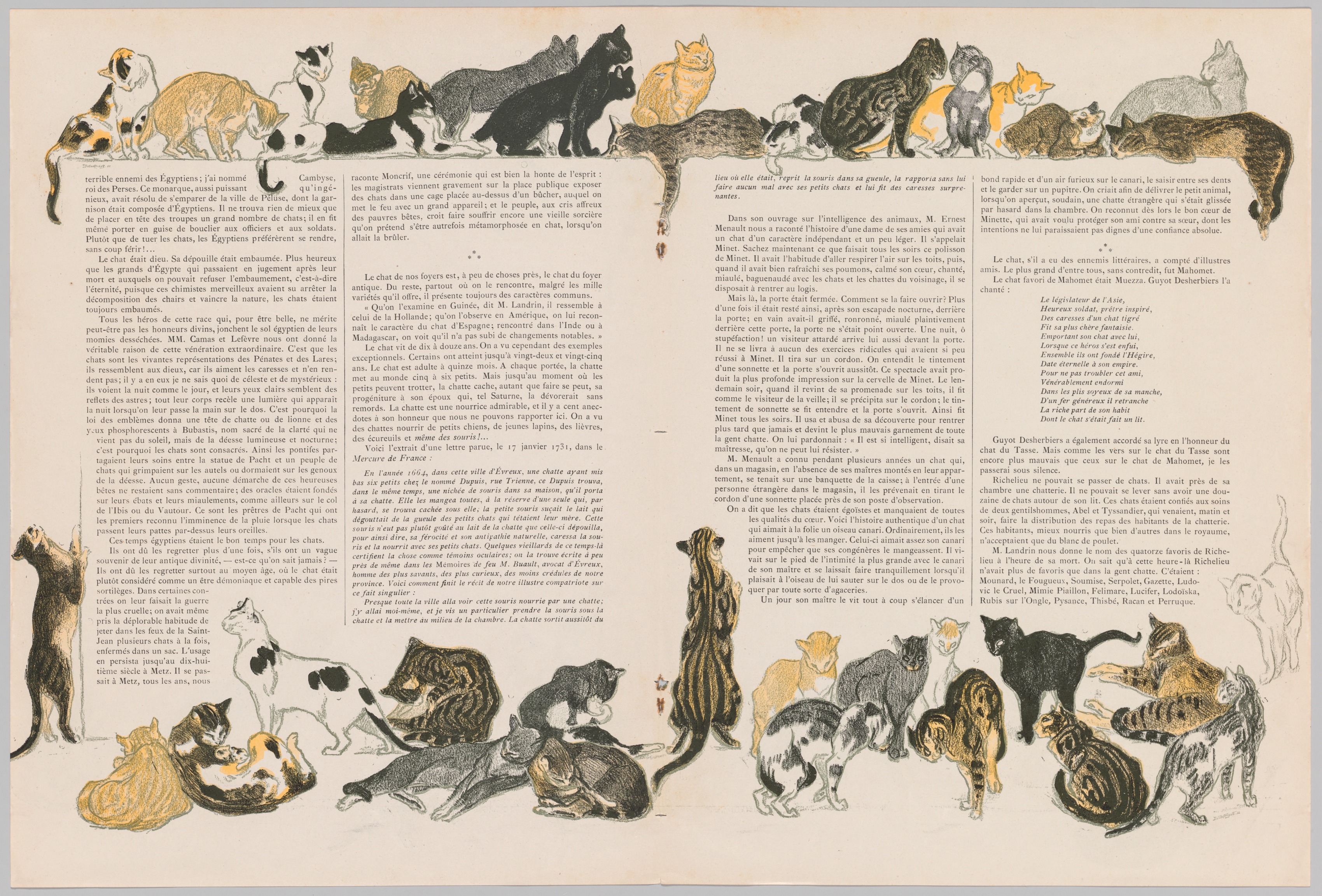Théophile Alexandre Steinlen, On Cats by Jacques Dalbray