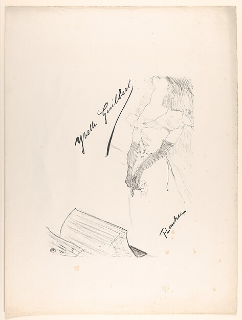 Henri de Toulouse-Lautrec, Frontispiece - Yvette Guilbert before the Prompter's Box