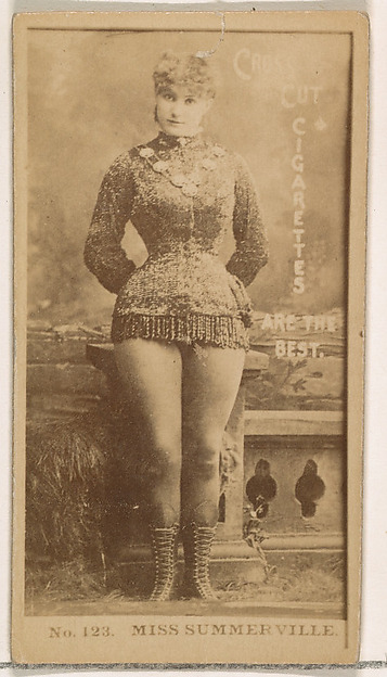 W. Duke, Sons & Co., Card Number 123, Miss Summerville, from the Actors and Actresses series (N145-2) issued by Duke Sons & Co. to promote Cross Cut Cigarettes
