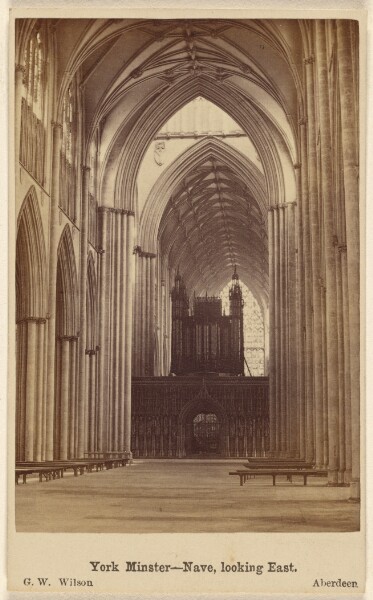 George Washington Wilson, York Minster - Nave, looking East.