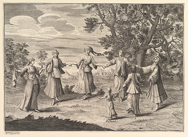 William Hogarth, A Native Dance (Aubry de La Mottraye's "Travels throughout Europe, Asia and into Part of Africa...,"  London, 1724, vol. I, pl. 11)