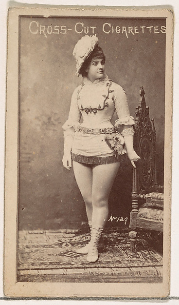 W. Duke, Sons & Co., Card Number 129, from the Actors and Actresses series (N145-1) issued by Duke Sons & Co. to promote Cross Cut Cigarettes