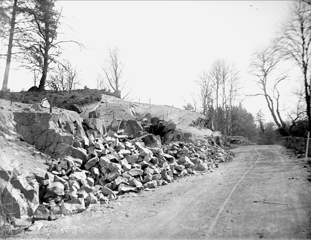 August Fredrik Schagerström, Sannolikt vägbygge med bergsprängning, Lurbo, Gottsunda, Uppsala 1933