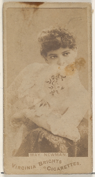Allen & Ginter, May Newman, from the Actors and Actresses series (N45, Type 1) for Virginia Brights Cigarettes