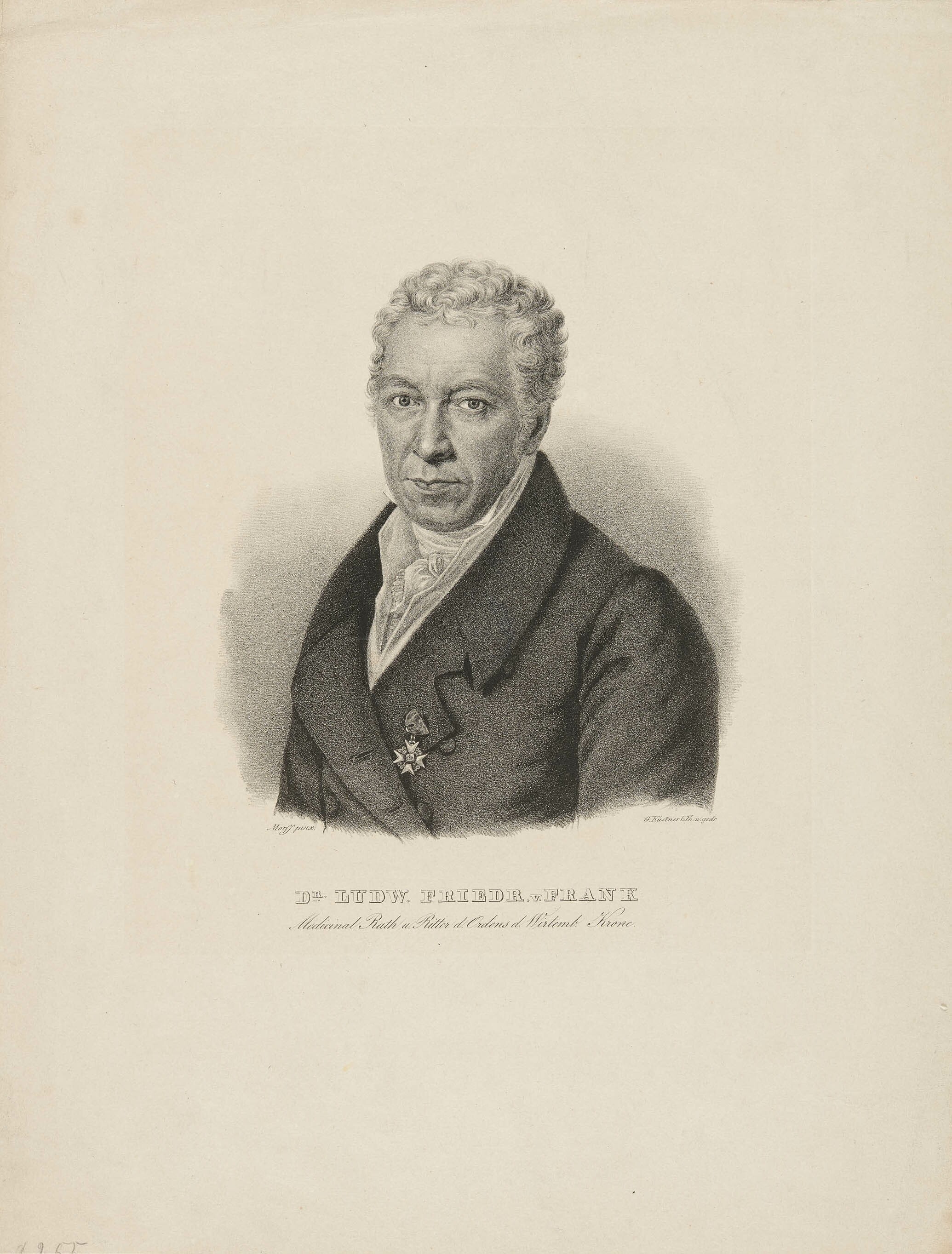 Gottfried Küstner, Bildnis Ludwig Friedrich Frank
