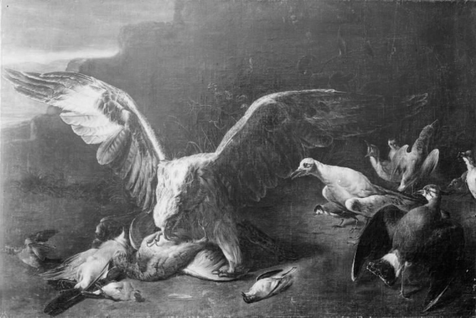 Adriaen van Utrecht, En ørn, som er slået ned på sit bytte