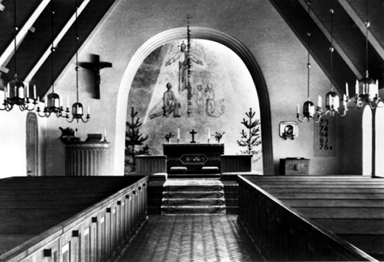 Olof Lilljeqvists Konstförlag, Interiör av Björneborgs kyrka.