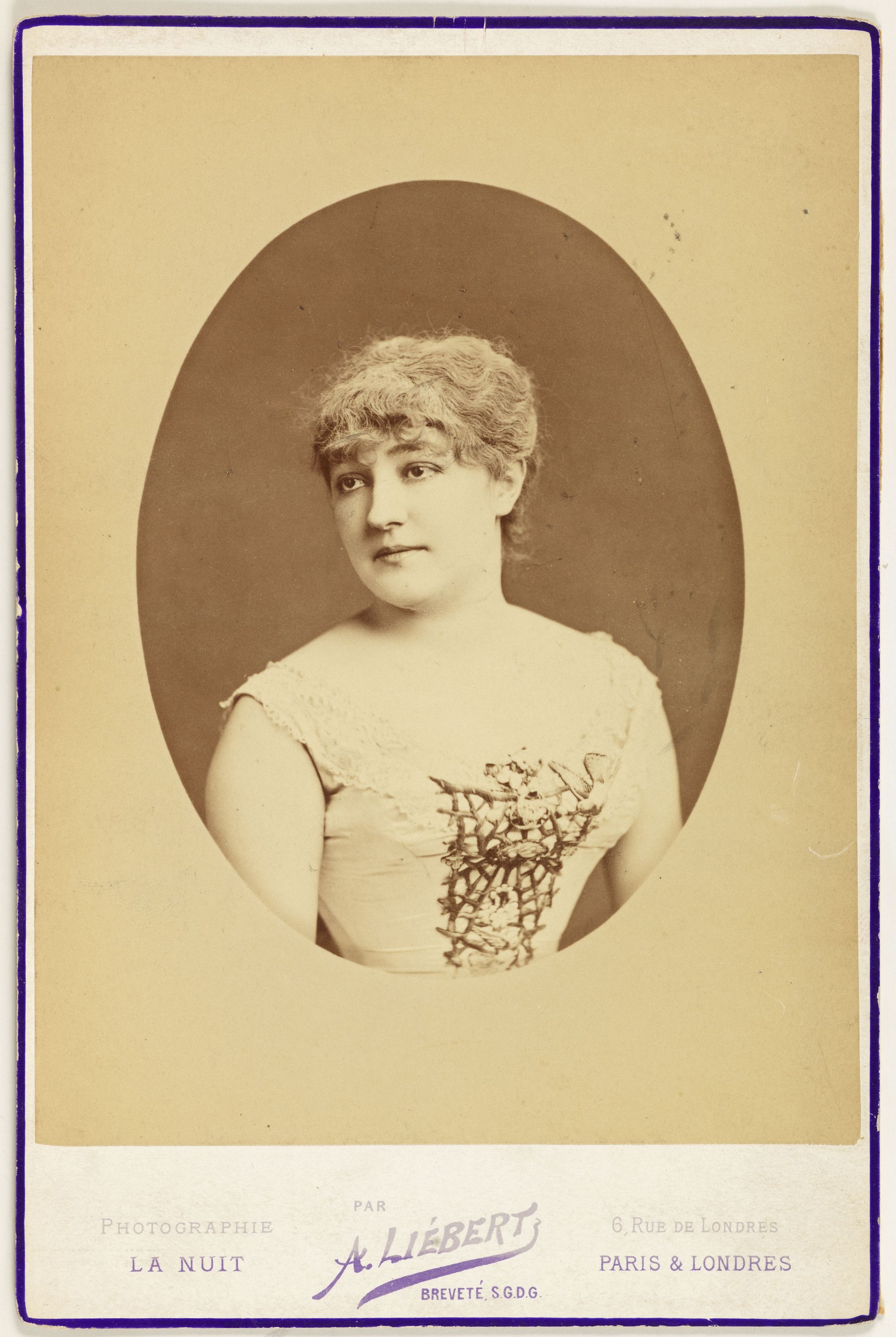 Alphonse Liébert, Portrait de Charvet, Clotilde Charlotte, (morte en 1895), actrice