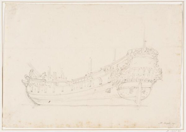 Willem van de Velde the younger, The Dutch ship Jaarsveld; quarter view
