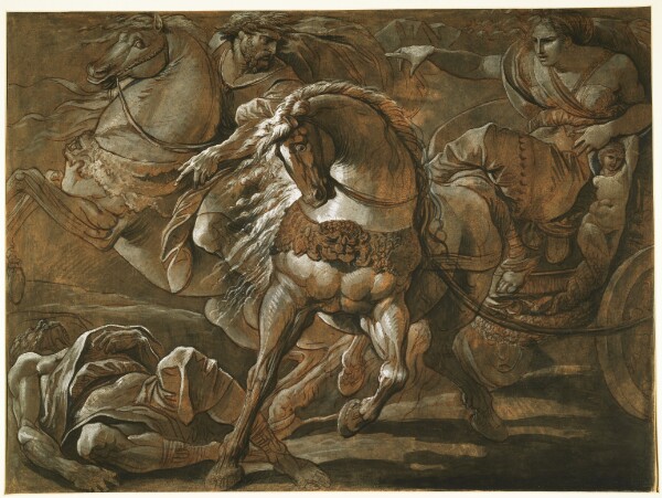Giuseppe Cades, Tullia about to Ride over the Body of Her Father in Her Chariot