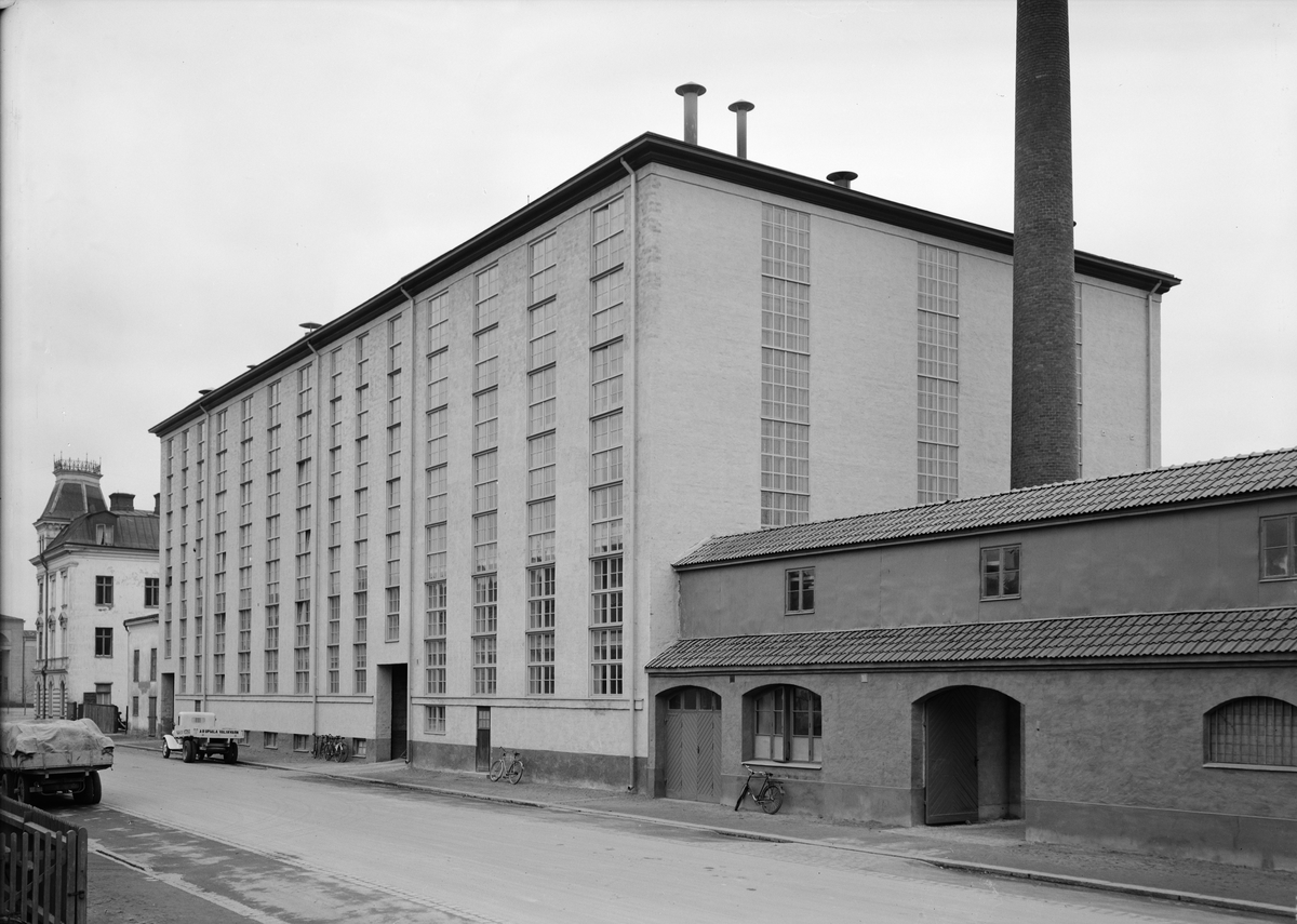 Paul Sandberg, AB Upsala Valskvarn vid Väderkvarnsgatan, kvarteret Njord, Kvarngärdet, Uppsala december 1944