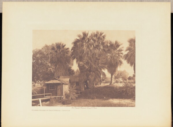 Edward S. Curtis, Modern Houses at Palm Springs - Cahuilla