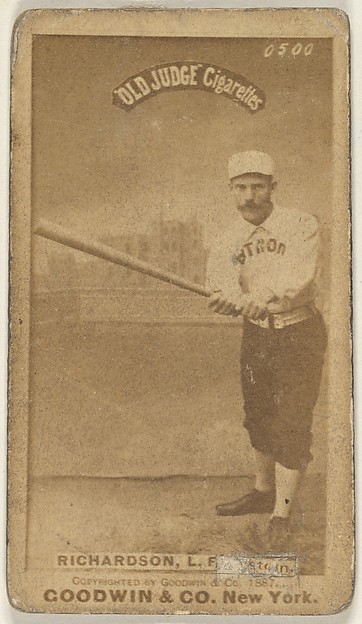 Goodwin & Company, Richardson, Left Field, Boston, from the Old Judge series (N172) for Old Judge Cigarettes