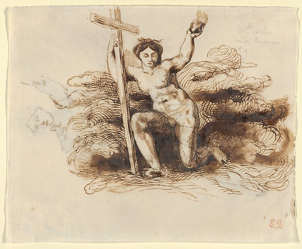 Eugène Delacroix, The Figure of Religion (recto/verso)