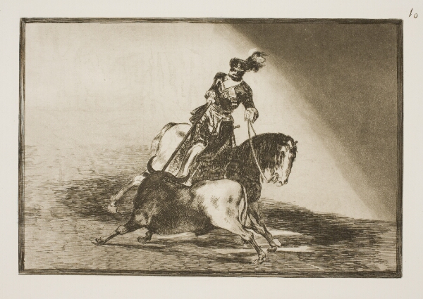 Francisco de Goya, Karl V spidder en tyr i arenaen i Valladolid