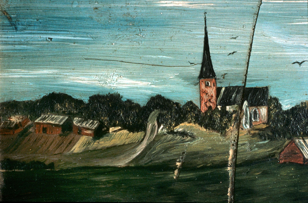 Ola Ehn, Glasmålning föreställande Vaksala kyrka, Uppsala