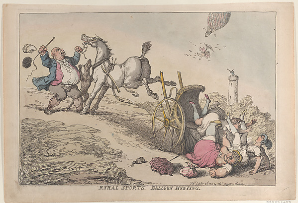 Thomas Rowlandson, Rural Sports: Balloon Hunting