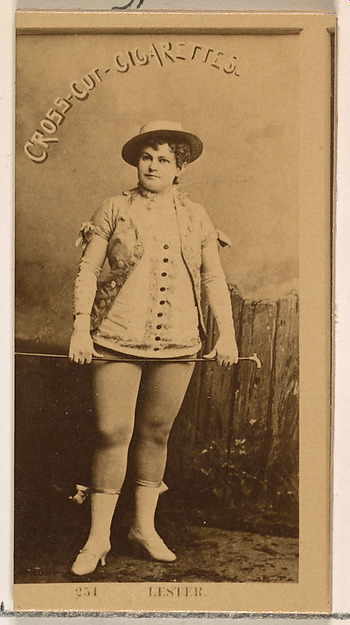 W. Duke, Sons & Co., Card Number 251, Lester, from the Actors and Actresses series (N145-2) issued by Duke Sons & Co. to promote Cross Cut Cigarettes