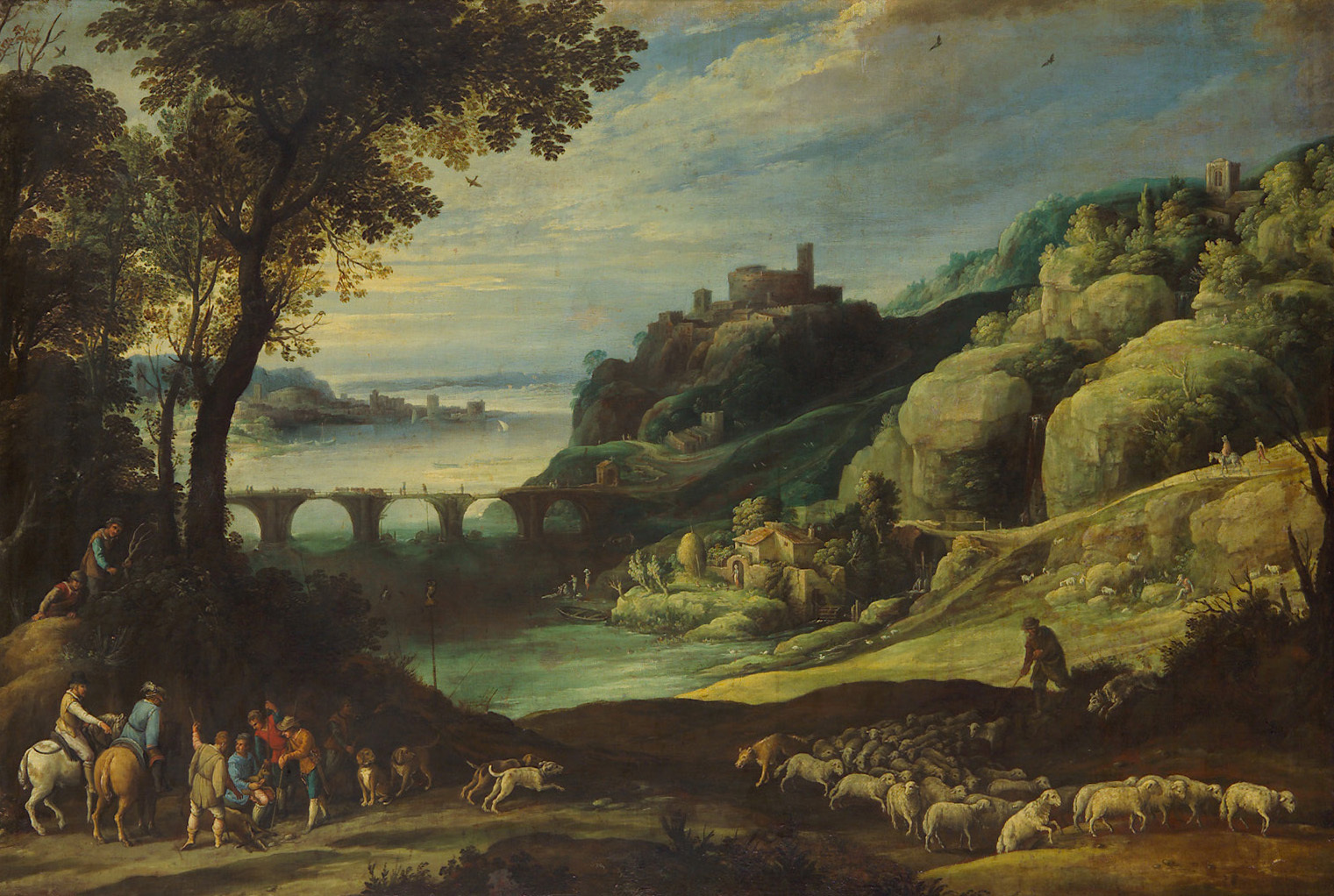 Paul Bril, Landschaft mit Brücke